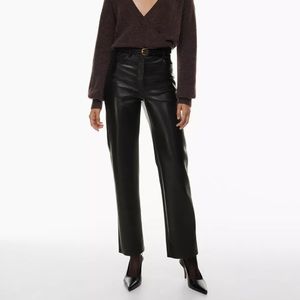 Aritzia Wilfred The Melina Pant High Waisted Vegan Leather